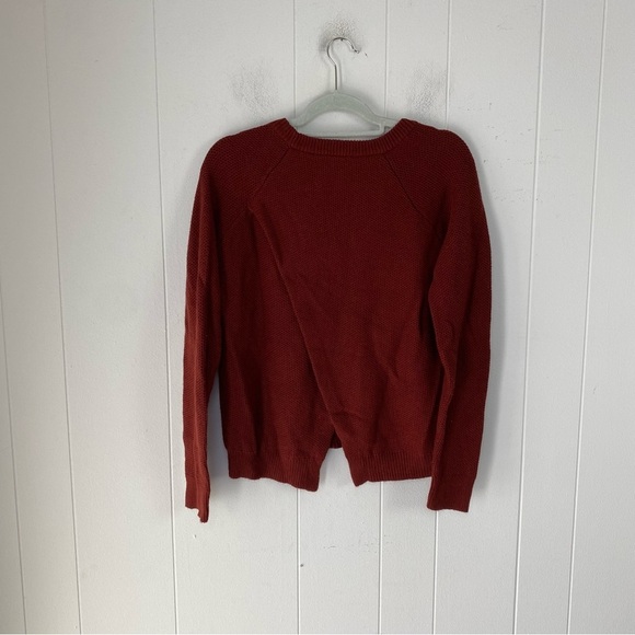 Madewell Sweater Province Cross Back Pullover Burnt Mahogany Sz. Small - Picture 5 of 11